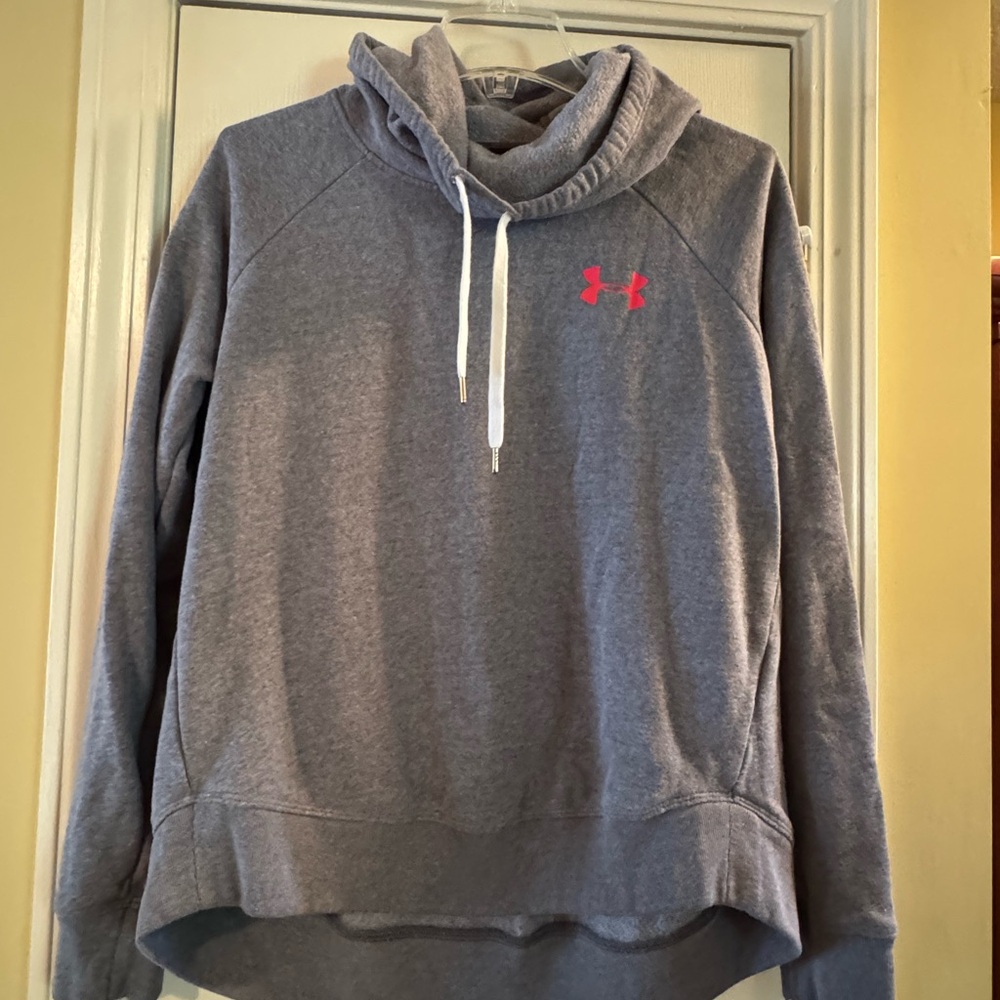 Under Armour Women's Gray Cowl Neck Sweat Shirt with Logo